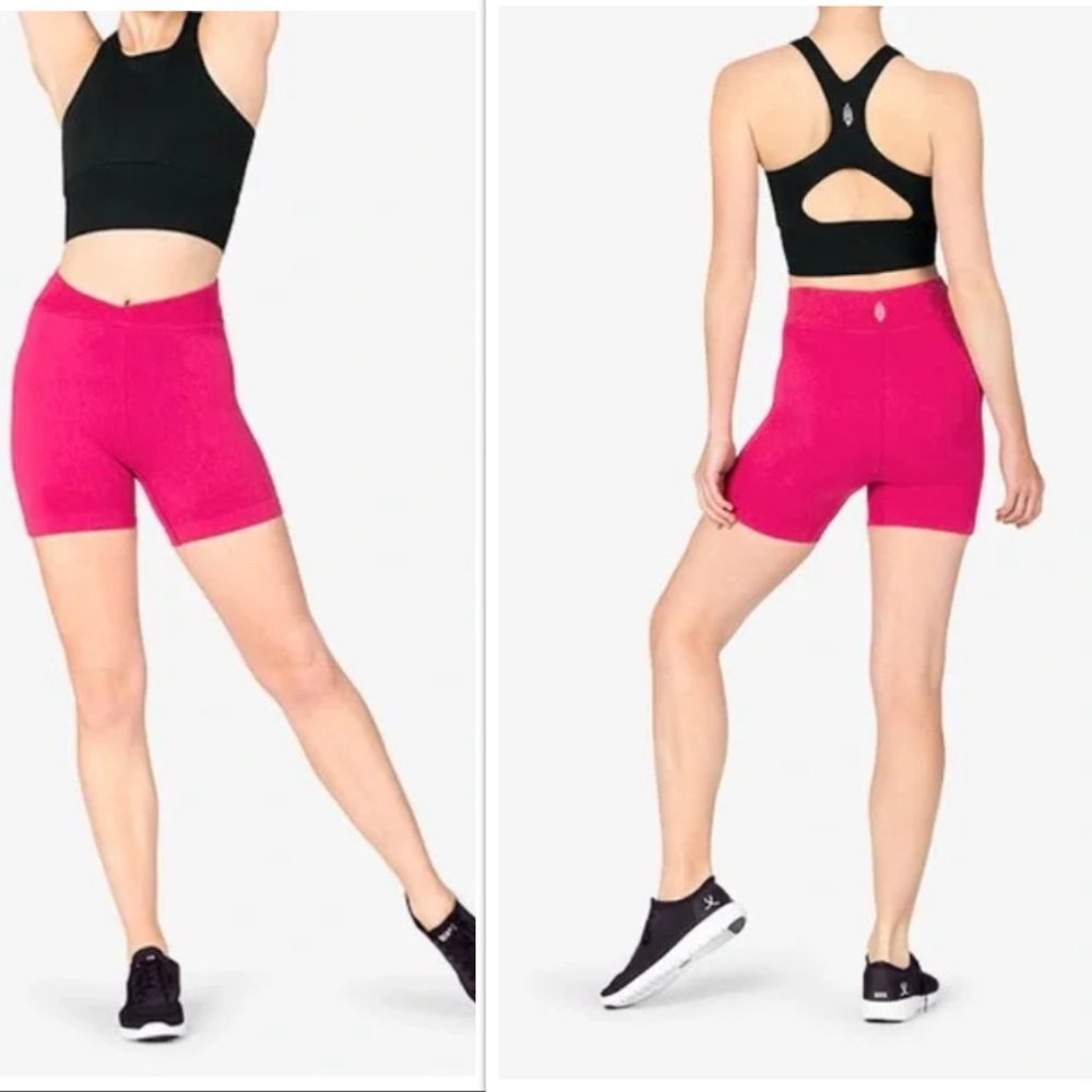 Free People Ruby Pink Bike Gym Fitness Shorts XS